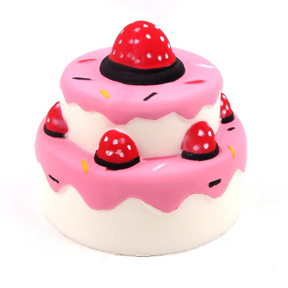 Đồ chơi Squishy hình bánh kem dâu có mùi thơm  J4292