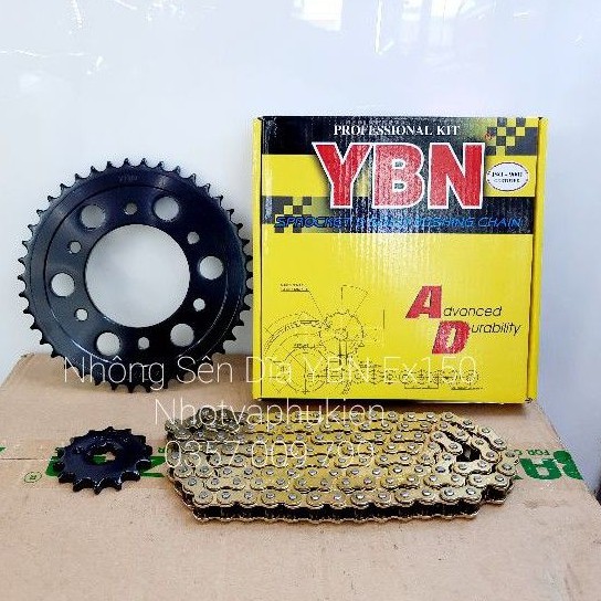 Nhông sên dĩa vàng YBN Ex150 , Winner Thông số Zin