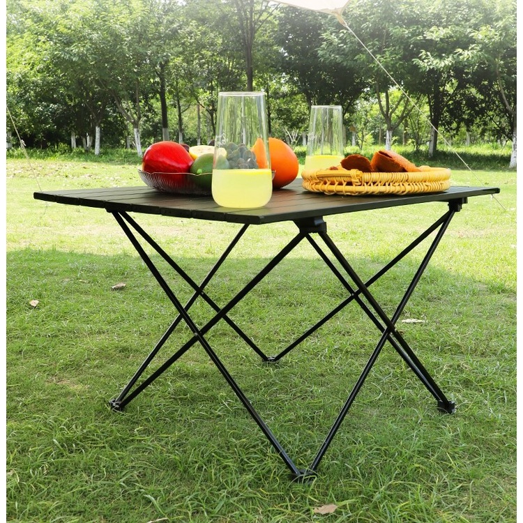 🎉Hàng HOT  Bàn nhôm gấp gọn ngoài trời nhẹ di động đa chức năng cho cắm trại du lịch dã ngoại