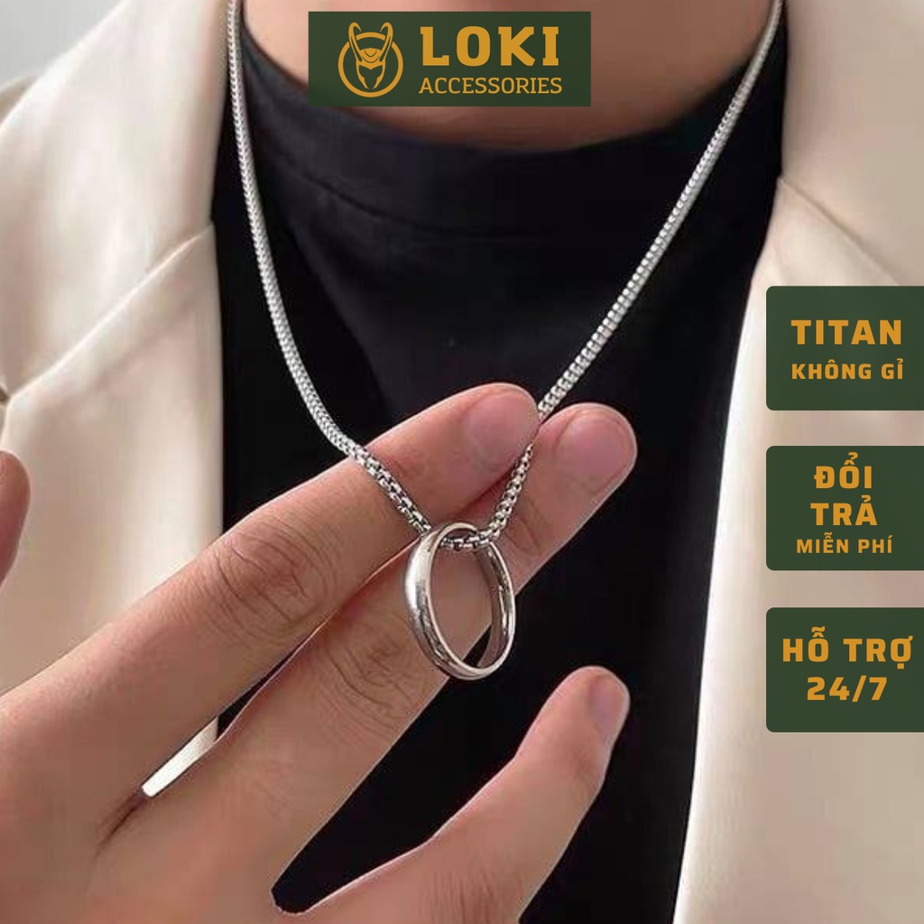 Vòng cổ nam dây chuyền màu bạc nam nữ unisex Loki Accessories Titan đẹp phụ kiện thời trang - R Chains