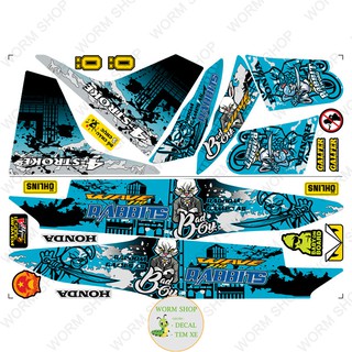 Tem rời WAVE ALPHA 110 RABBITS ( Đời 2017 - 2021 ) Nhiều lựa chọn màu sắc - Tem 3 lớp cao cấp