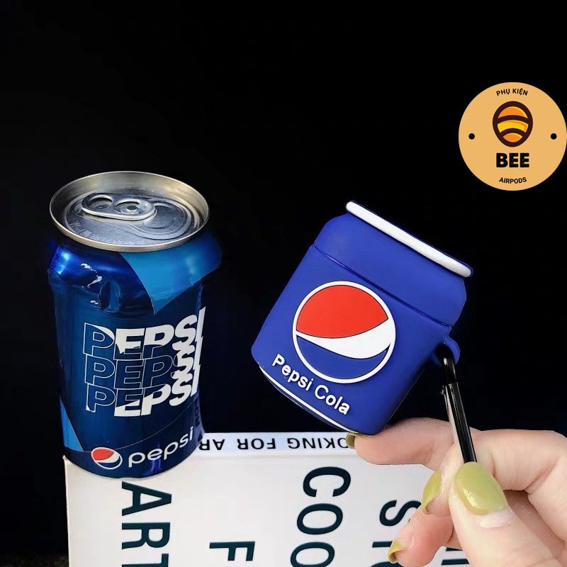 Case Vỏ Bao Airpods Đựng Tai Nghe Airpod 1 2 Hình Lon Pepsi Chất Liệu Silicon Dẻo - BEE SHOP