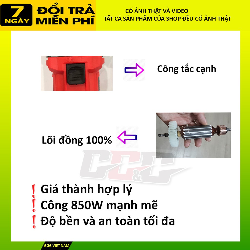 Máy cắt sắt, gạch, gỗ, máy mài góc cầm tay chuyên dụng ETOP XH 9101 850W