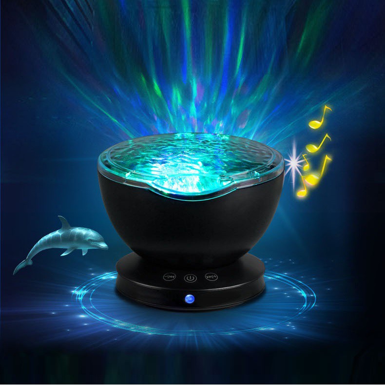 Đèn ngủ sóng biển, Loa âm thanh 3D, Máy chiếu sóng biển