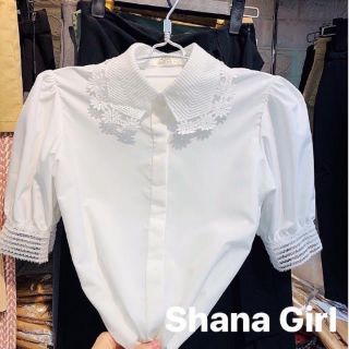 Sơ mi trắng cổ ren