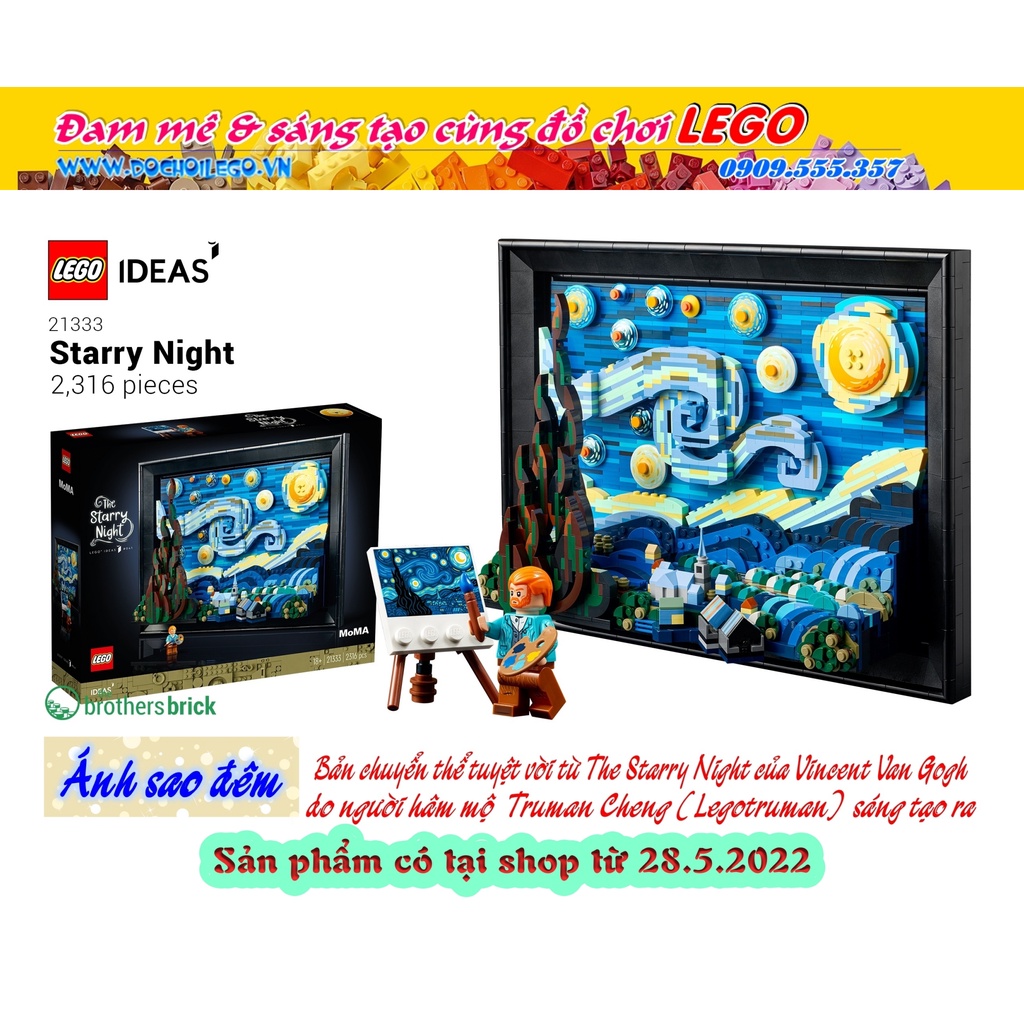 21333 Lego Ideas  Vincent van Gogh - The Starry - Đồ chơi xếp hình Lego ý tưởng Ánh sao đêm