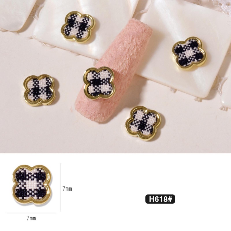 Set 10 Phụ Kiện Trang Trí Móng Tay Nghệ Thuật Bằng Hợp Kim 3D