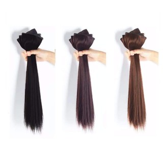 Tóc kẹp phồng dải 3 sét thẳng có độ dài 45cm và 55cm