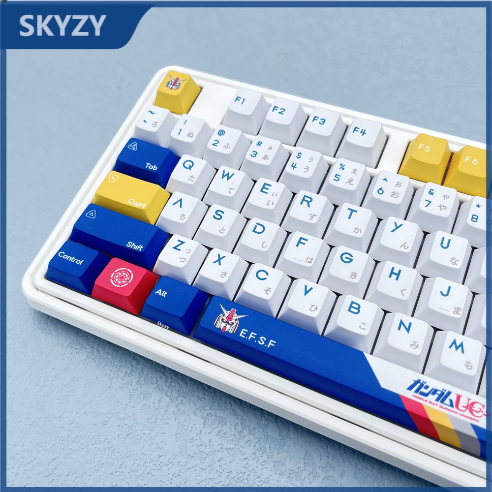 133 Phím GUNDAM Keycap Cherry Profile Anime PBT DYE-SUB Bàn phím cơ học Keycaps