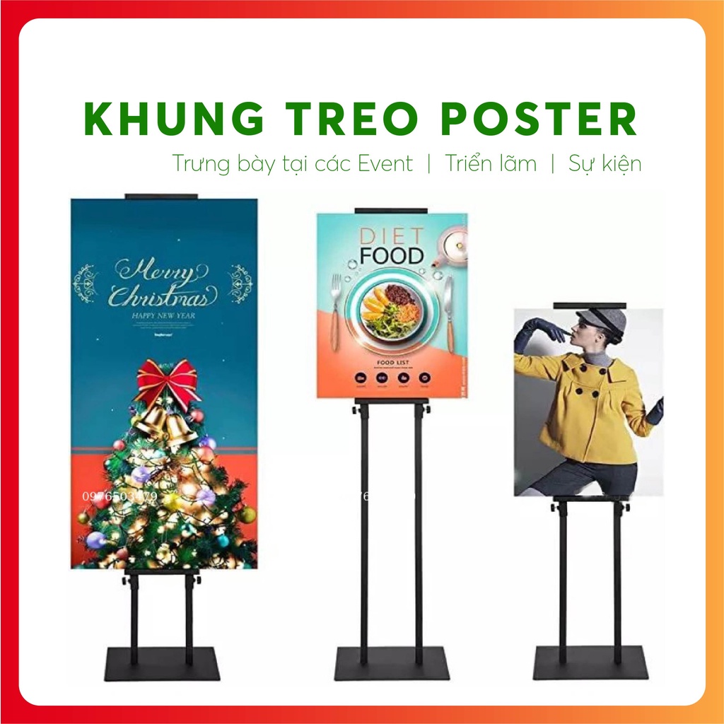 Khung Treo POSTER 2 Mặt Standee (Standee Chữ H)