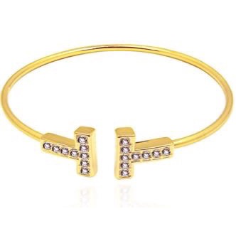 Vòng Đeo Tay Bằng Thép Titan Đính Đá Kim Cương Giả Phong Cách Hàn Quốc Thời Trang Cho Nữ