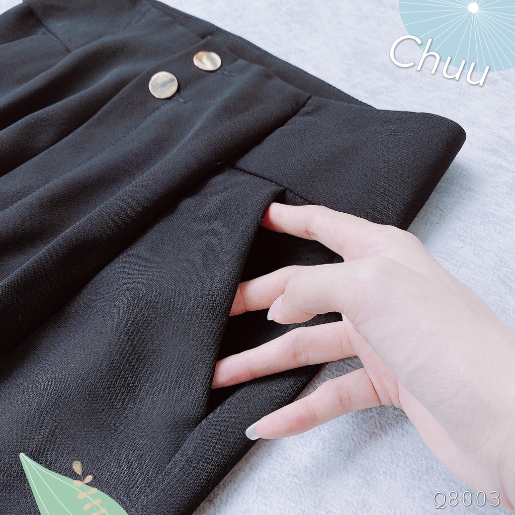 Quần tây lưng cao công sở nữ kiểu baggy 2 khuy CHUU Q8003