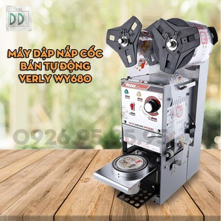 Máy dập nắp cốc bán tự động Verly WY-680 - Tự Động Cuốn Màng - Thiết Bị Máy Móc Pha Chế