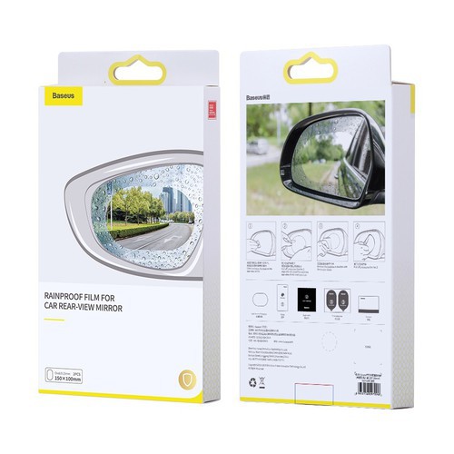 Miếng dán gương nano chống bám nước mưa baseus rainproof film 0.15mm dùng cho kính hậu xe ô tô - vienthonghn