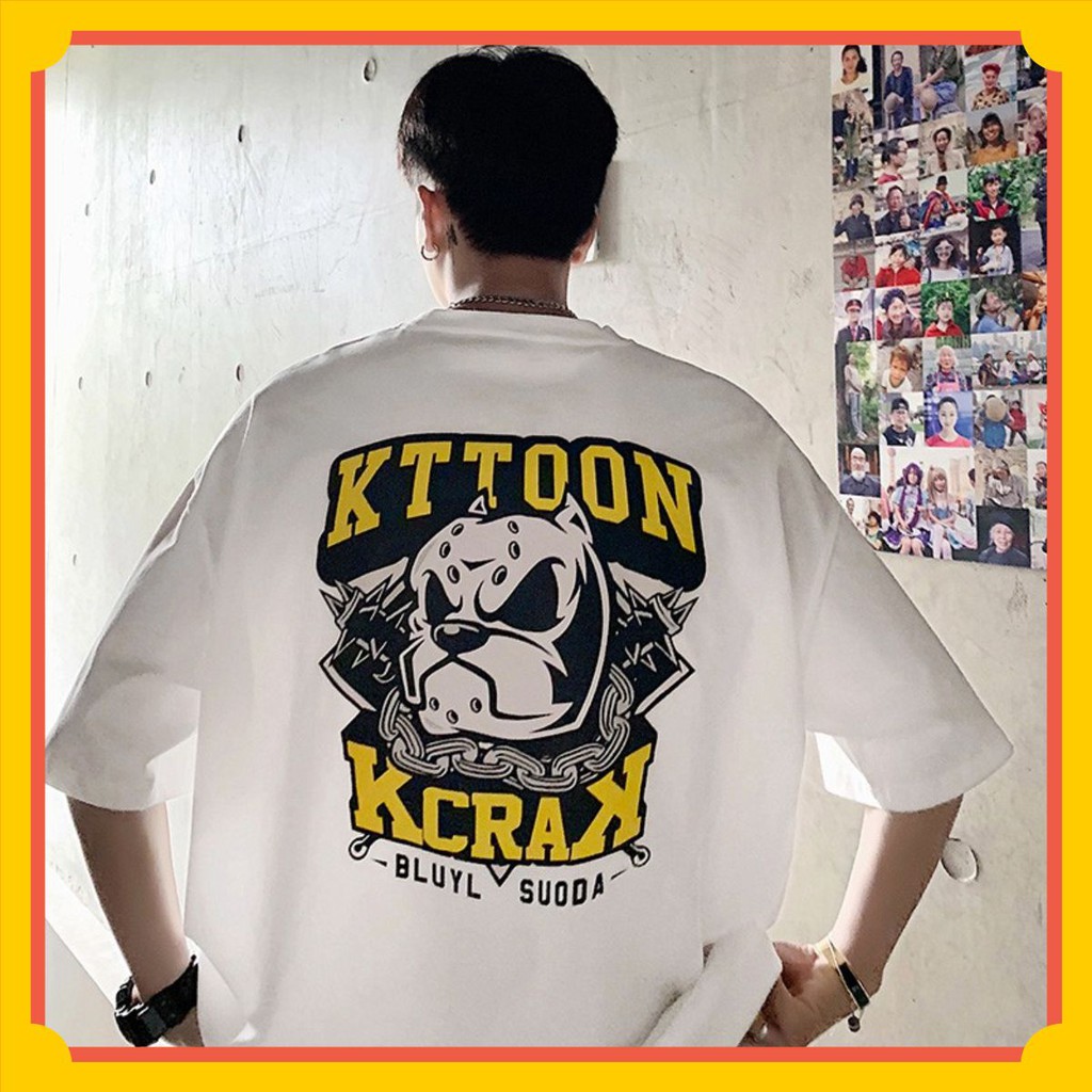 Áo thun nam kttoon in hình sau lưng chất cotton hàng bán shop