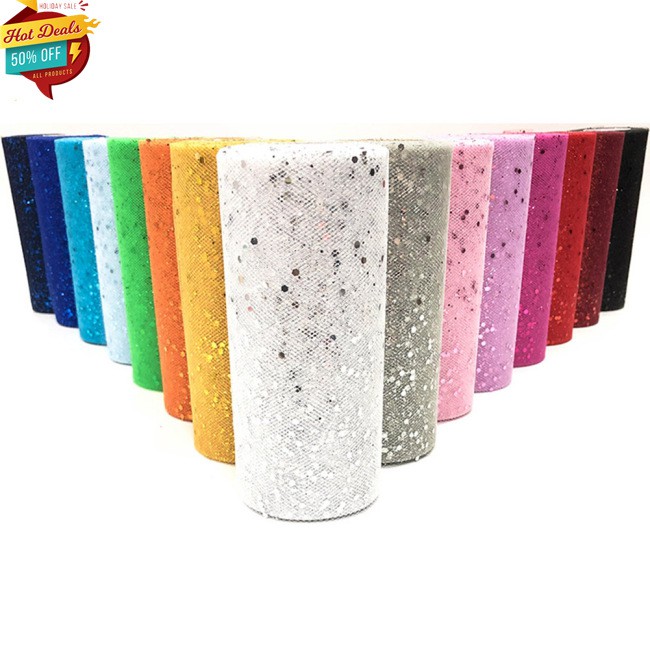 Cuộn Vải Tuyn 15cmx25y Trang Trí Đa Dụng Chất Lượng Cao