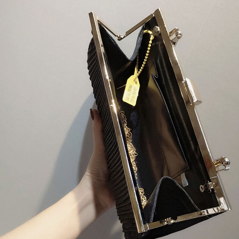 Ví Cầm Tay Đính Kim Sa Lấp Lánh Phong Cách Retro Cho Nữ