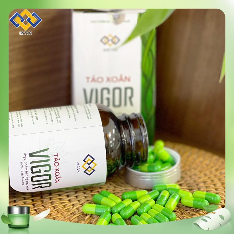 Tảo xoắn spirulina, tảo xoắn VIGOR nguyên chất lọ 120 viên VIGOR Toàn Tâm