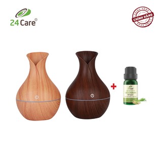 Máy khuếch tán tinh dầu 24Care tulip - tặng 1 chai tinh dầu sả chanh 10ml