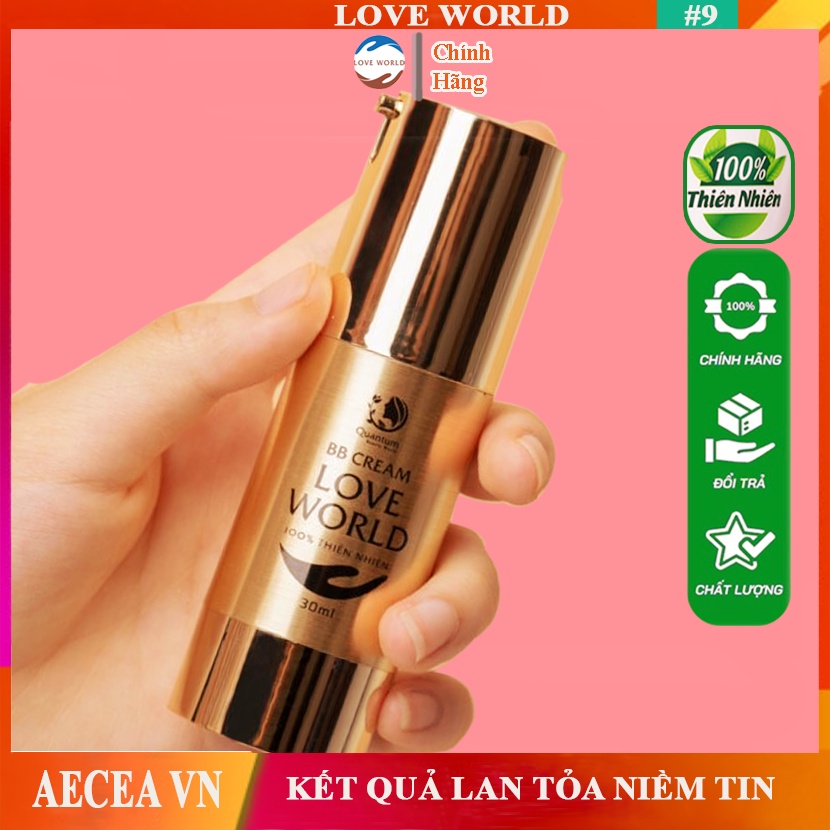 Kem Dưỡng Da BB Cream Love World Dưỡng Ẩm Chống Nắng Kháng Khuẩn Ngừa Mụn Sinh Collagen Chống Lão Hóa Se Khít Chân Lông