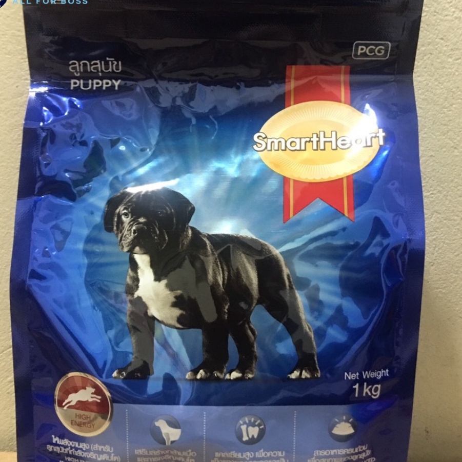 Thức ăn tăng cơ bắp cho chó Pitbull, Boxer, Dogo, Bully, Bulldog Smartheart Power Pack 1kg nhập khẩu thái lan
