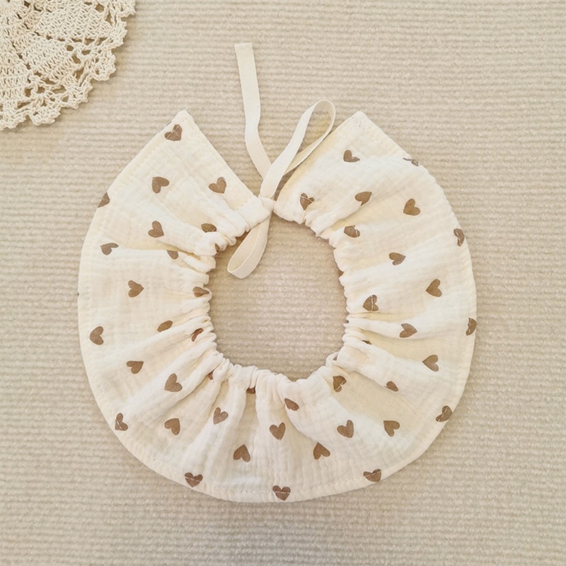 Yếm Ăn Cotton Mềm Mại Thoáng Khí In Họa Tiết Hoa Xinh Xắn Dành Cho Các Bé
