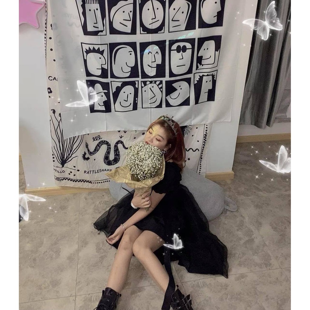 Đầm Ulzzang,Váy Ulzzang D&B Tay Bồng Phong Cách Anime Cá Tính Cho Nữ