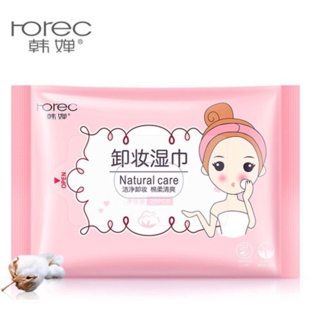 Gói 25 tờ khăn giấy ướt tẩy trang tiện dụng chất lượng cao