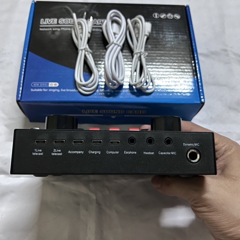 Bộ Mic Thu Âm Livestream Siêu Phẩm Giá Rẻ Mới Nhất 2022 Sound Card V8S+ Và Mic LGT240 Tặng Kèm Tai Nghe Nhét bh 1 năm