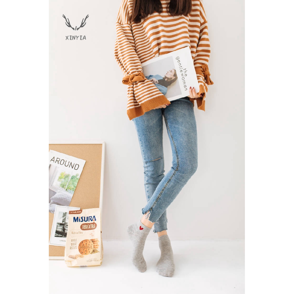 Vớ nữ ngắn Vớ cotton thể thao Mẫu tình yêu có sẵn quanh năm