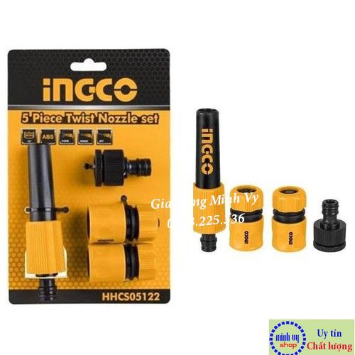 Bộ 5 khớp nối vòi xịt phun nước INGCO HHCS05122