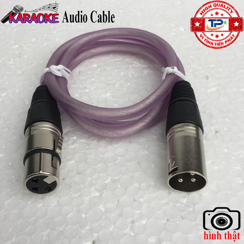 Dây tín hiệu Canon cái XLR ra đầu Canon đực XLR dài 1m - JSJ 802T / 802A chống tạp âm nhiễu cực tốt cho dàn Karaoke