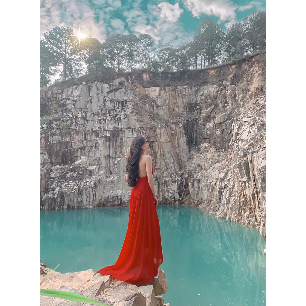 [ FREESHIP ] Đầm maxi đỏ chéo lưng đẹp | BigBuy360 - bigbuy360.vn