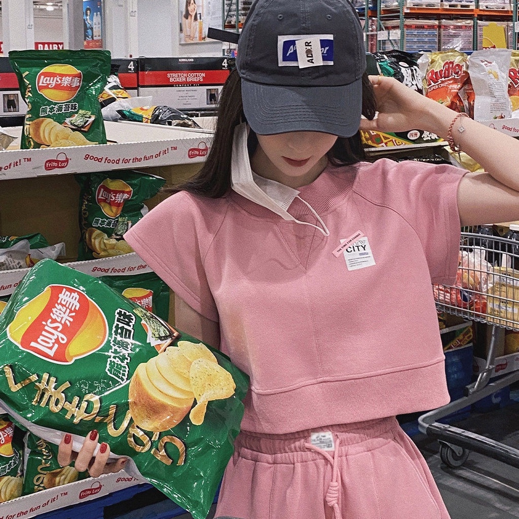 Set đồ thể thao ngắn tay dáng rộng thời trang hè cho nữ