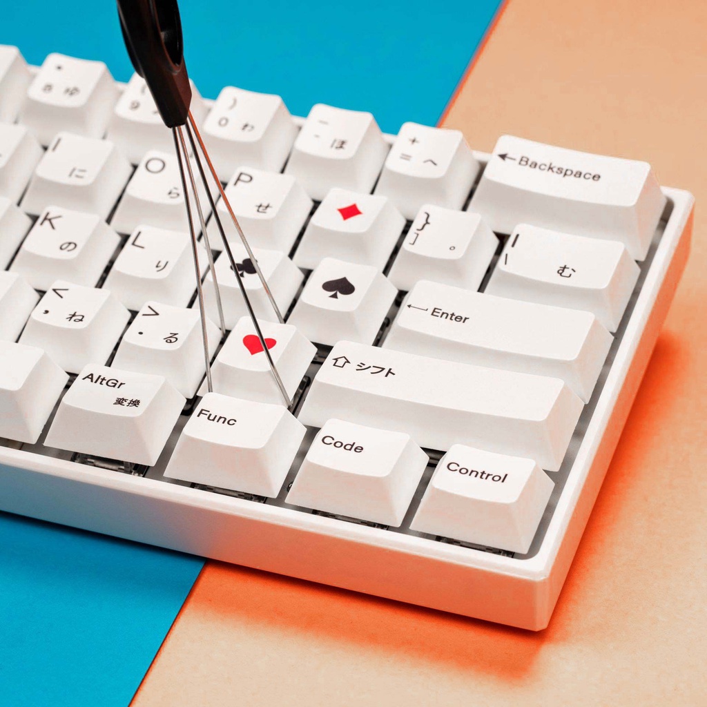 Keycap Simple White Cho Bàn Phím Cơ Chất Liệu PBT Profile Cherry In Dyesub 126 Phím | EZPC
