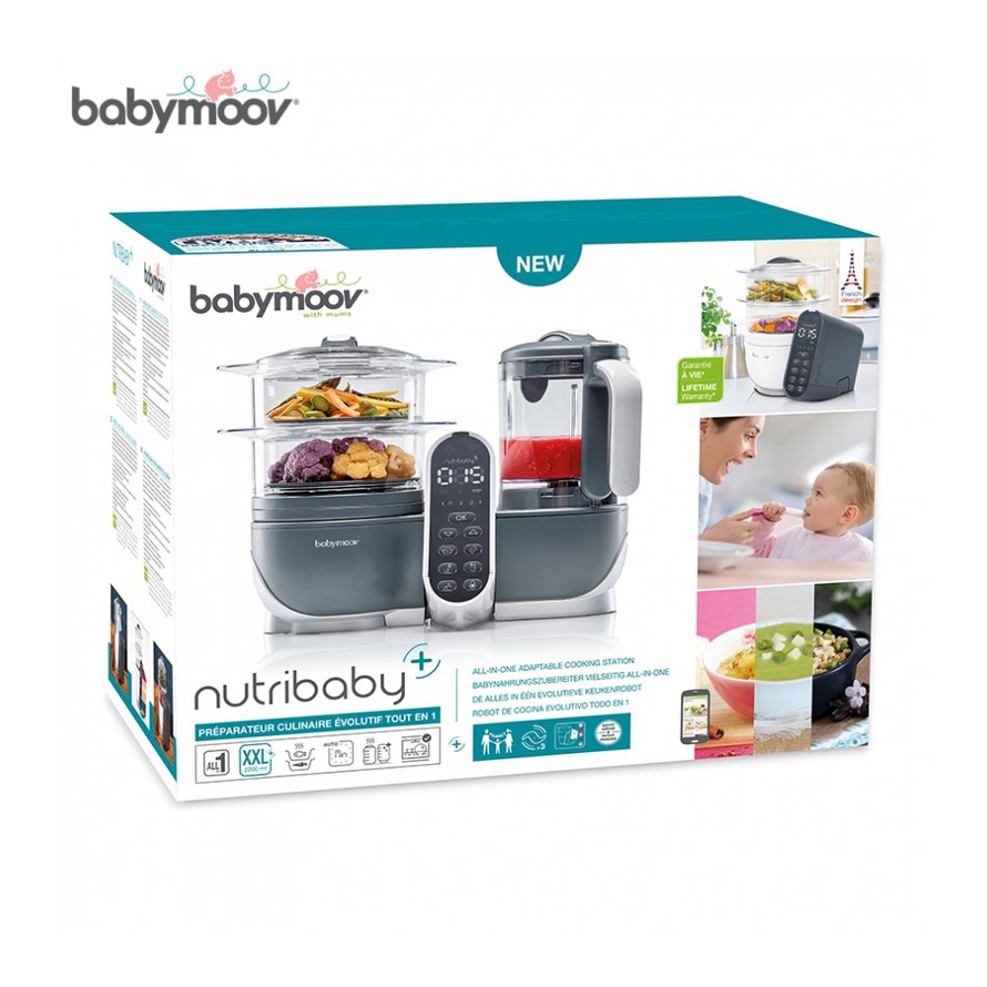 [Hàng chính hãng] Máy tiệt trùng xay hấp đa năng Nutribaby Plus 5in1 Babymoov