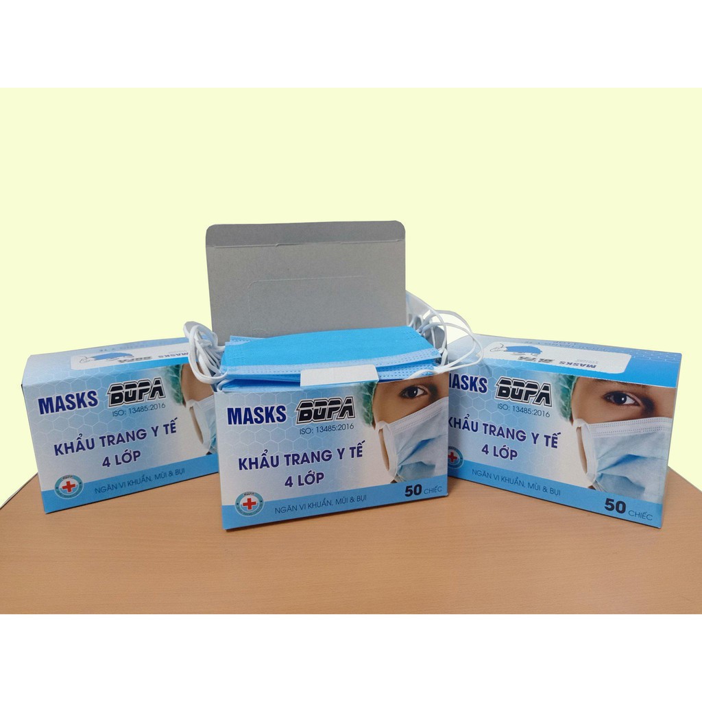 Khẩu Trang Y Tế BOPA Cao Cấp Loại 4 Lớp - hộp 50 cái chuẩn công ty | BigBuy360 - bigbuy360.vn