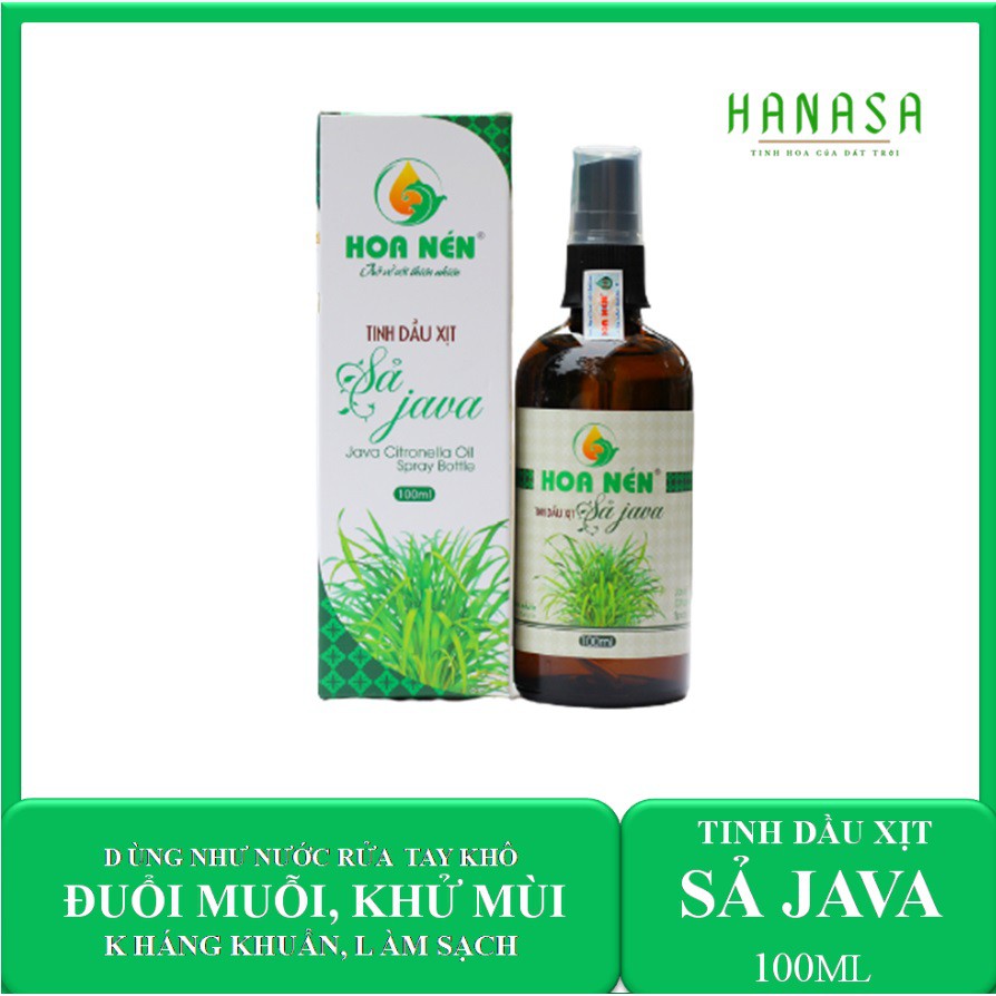 TINH DẦU XỊT SẢ CHANH, SẢ JAVA, BẠC HÀ, QUẾ 100ml HOA NÉN ĐUỔI MUỖI, THƠM PHÒNG [siêu rẻ]