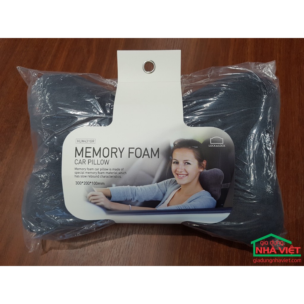 Gối kê cổ xe hơi, ô tô Memory Foam Lock & Lock HLW431