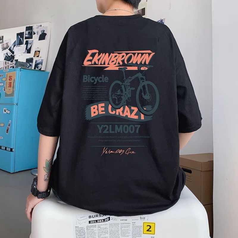 （size M-8XL）Áo Thun Unisex Tay Ngắn Dáng Rộng In Hình Thời Trang Phong Cách Hip Hop Hàn Quốc Đơn Giản Dễ Phối Đồ