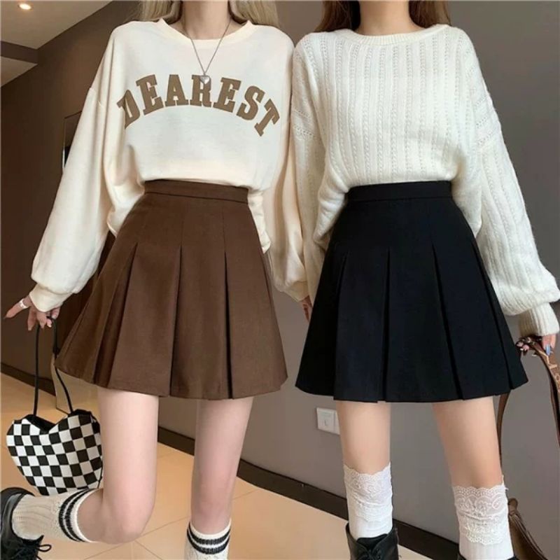 Chân váy ulzzang xếp ly ngắn phong cách hàn quốc