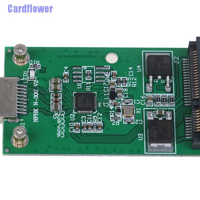 Cardflower  1Pc Mini USB 3.0 to PCIE mSATA External SSD PCBA Conveter Adapter Card