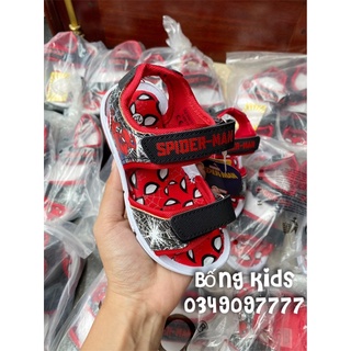 Sandal Bé Trai Siêu Nhân Nhện Có Đèn