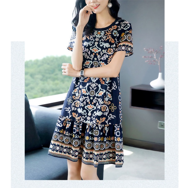 Đầm hoa dáng rộng phong cách thời trang mùa hè dành cho nữ