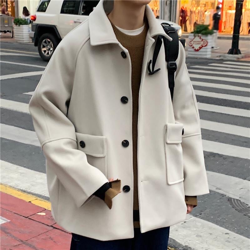 ÁO KHOÁC DẠ NAM PHONG CÁCH HÀN QUỐC TÚI HỘP