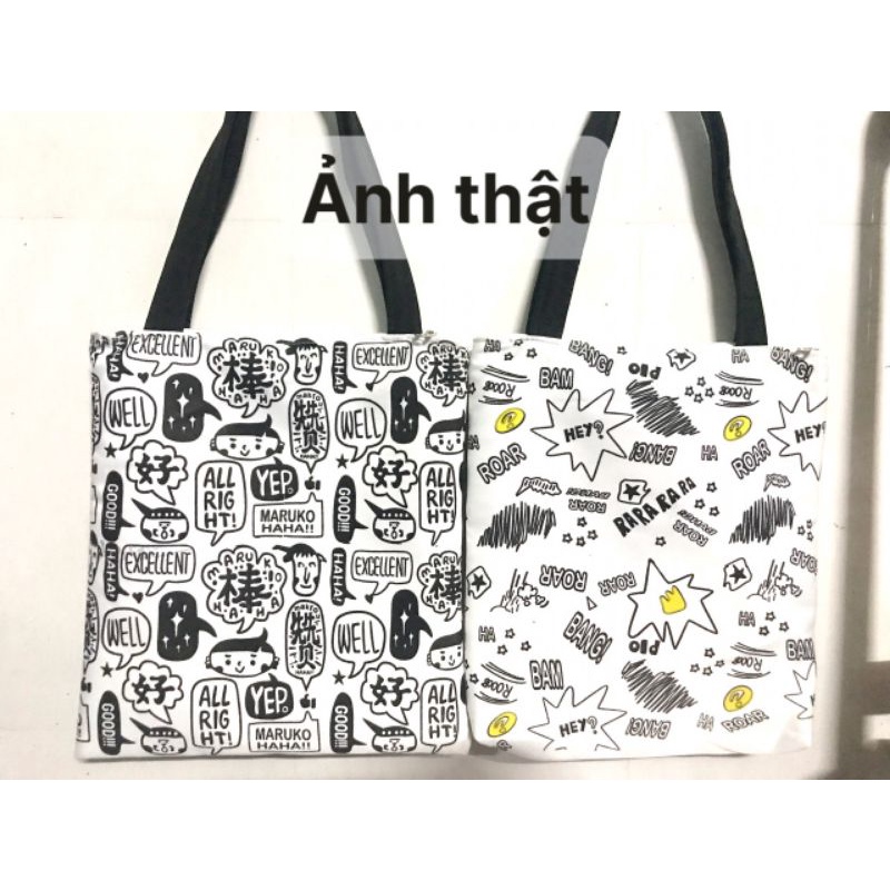 TÚI TOTE VẢI CAVANS ĐI HỌC,ĐI CHƠI