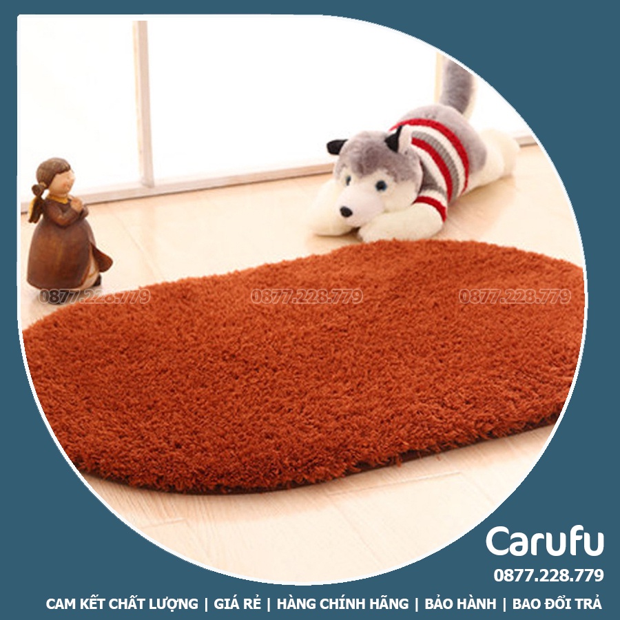 Thảm lau chân lông cừu chống trượt cao cấp giá rẻ cho phòng khách phòng ngủ nhà bếp size 40x60cm
