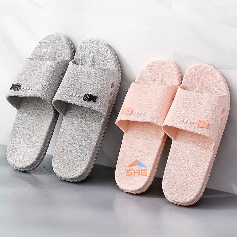 Dép quai ngang nam nữ cao cấp đi trong nhà văn phòng nhà tắm hàng xuất nhật nhẹ chống trơn trượt - Mã NHC