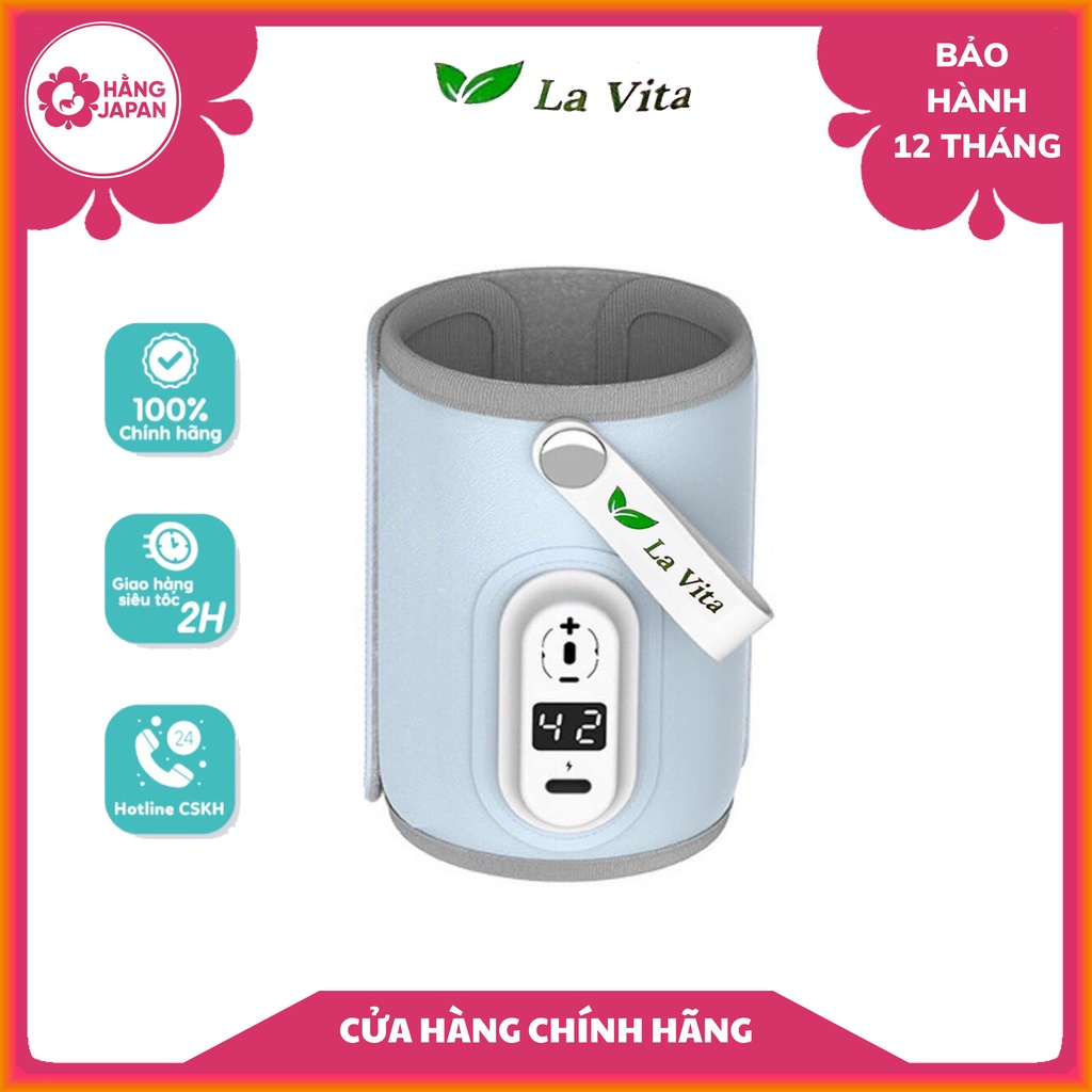 Túi hâm ủ bình sữa di động thông minh, máy ủ hâm bình sữa sạc bằng USB LAVITA