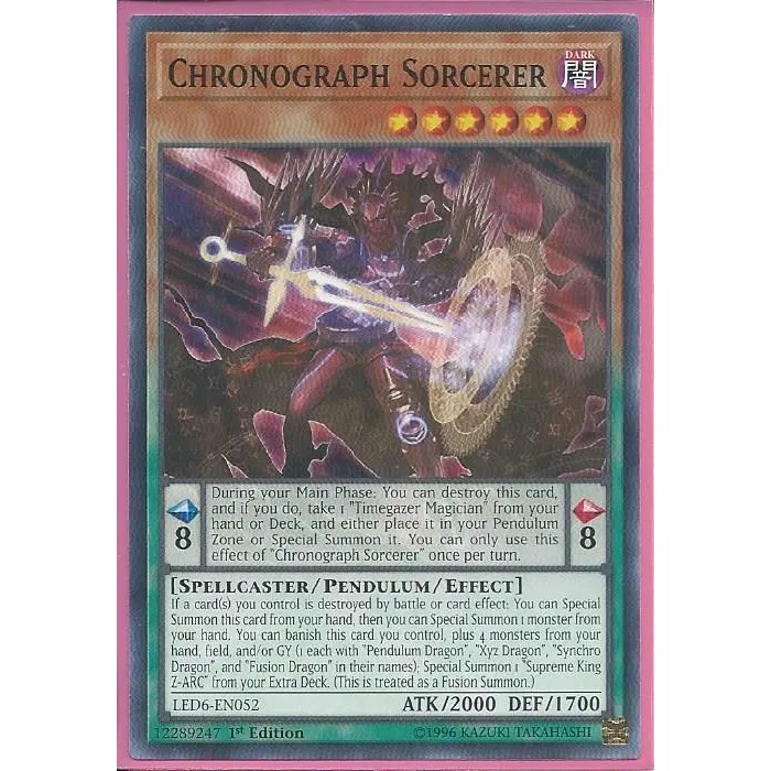 [ Zare Yugioh ] Lá bài thẻ bài LED6-EN052 Chronograph Sorcerer